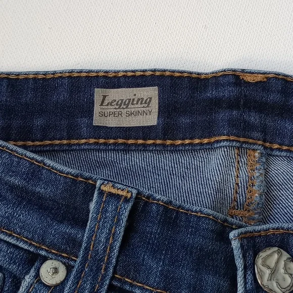 AG The Legging Ankle Super Skinny Low Rise Jean Med Wash Size 28 Y2K Low Waist - Picture 6 of 13